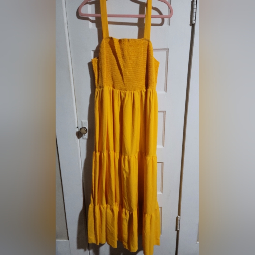 Vibrant Yellow Strapless Dress